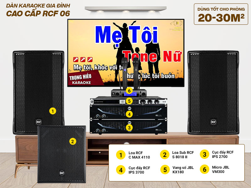 Dàn karaoke gia đình cao cấp RCF 06