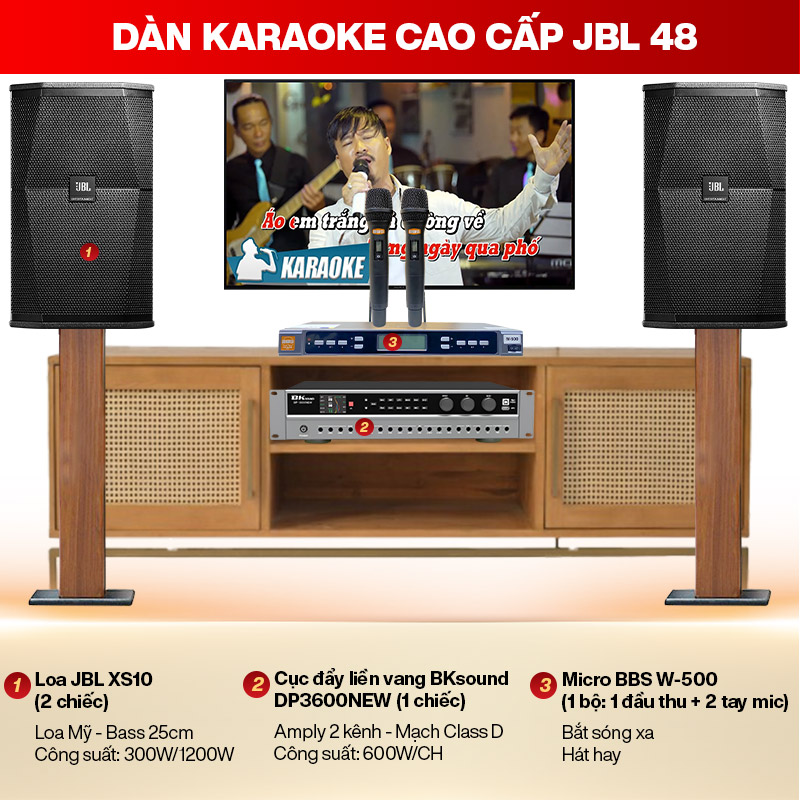 D&agrave;n karaoke cao cấp JBL 48