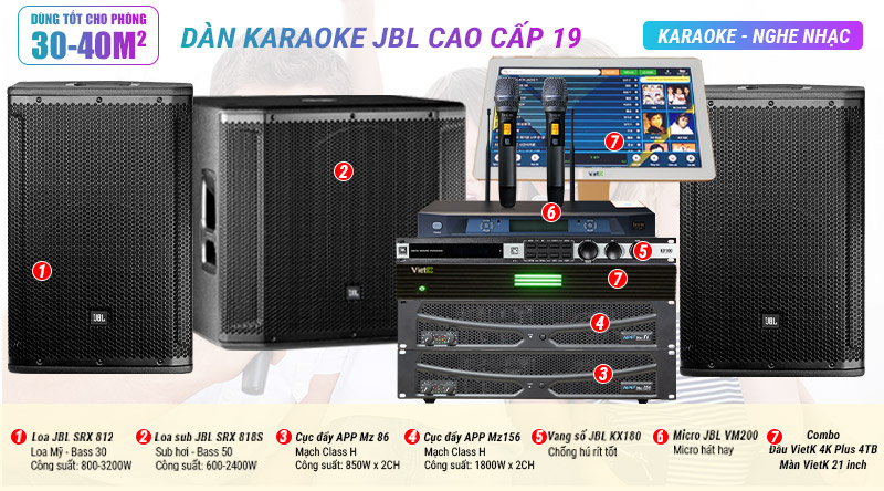 D&agrave;n karaoke JBL cao cấp 19