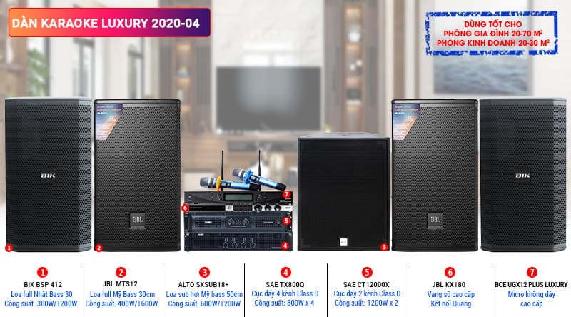 Dàn karaoke Luxury 2020-04
