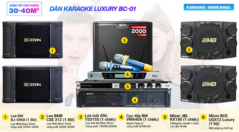 D&agrave;n karaoke Luxury BC-01 (New 2022)