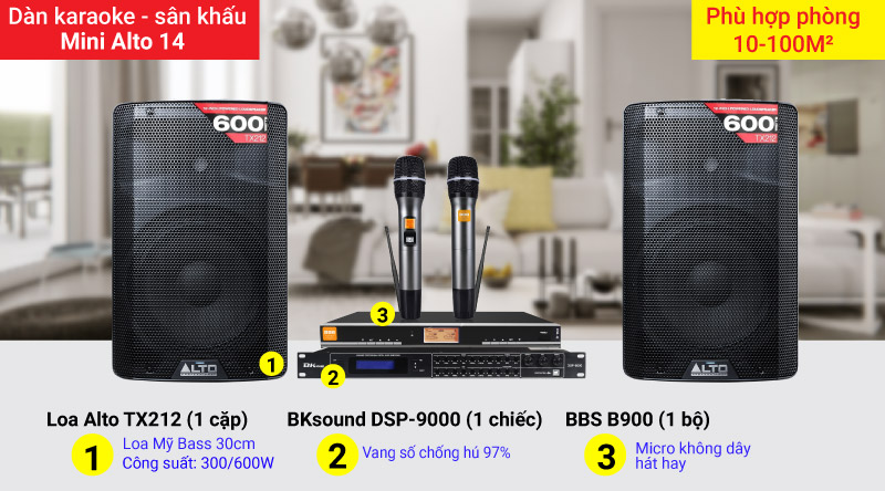 Dàn karaoke- Sân khấu Mini Alto 14