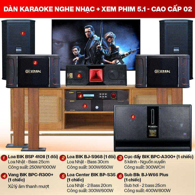D&agrave;n karaoke nghe nhạc + Xem phim 5.1 - cao cấp 02