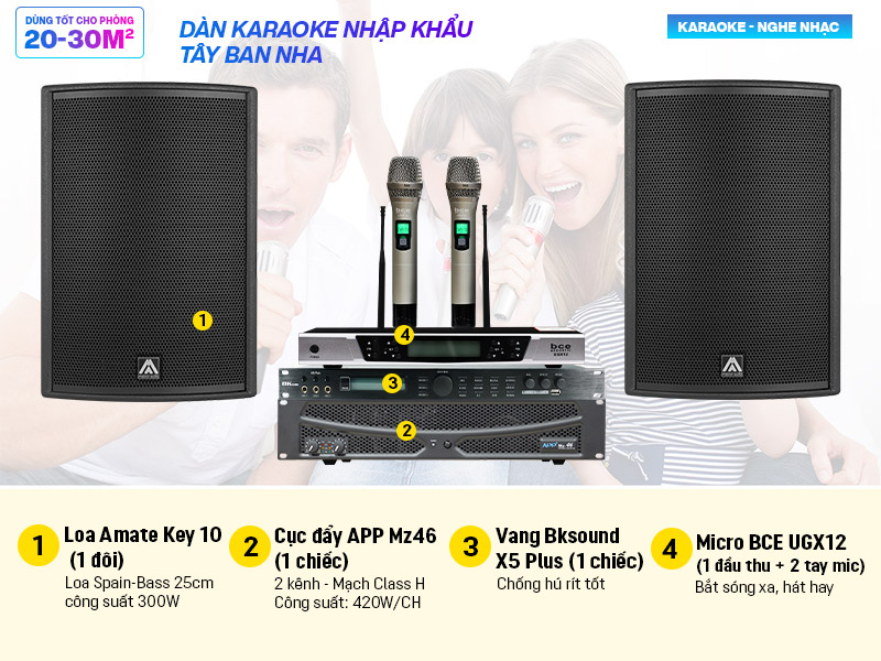 D&agrave;n karaoke nhập khẩu T&acirc;y Ban Nha