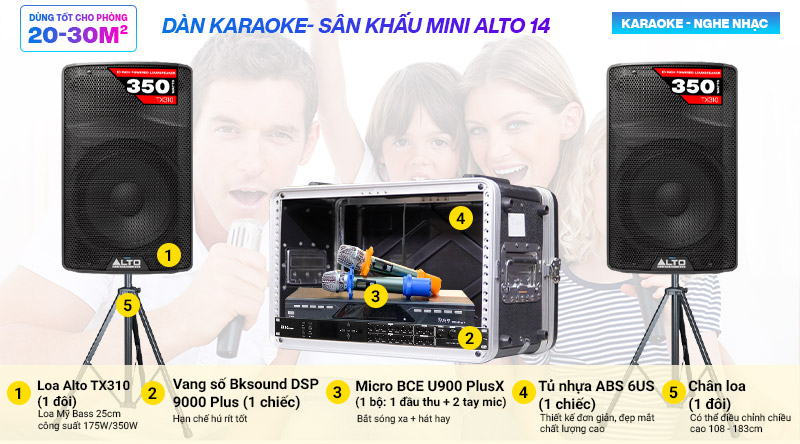 Dàn karaoke gia đình BC-ALTO 14