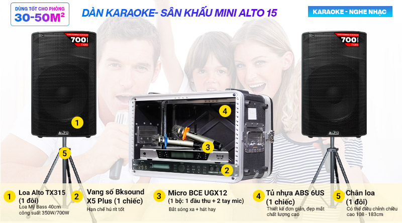 D&agrave;n karaoke BC-Alto 15