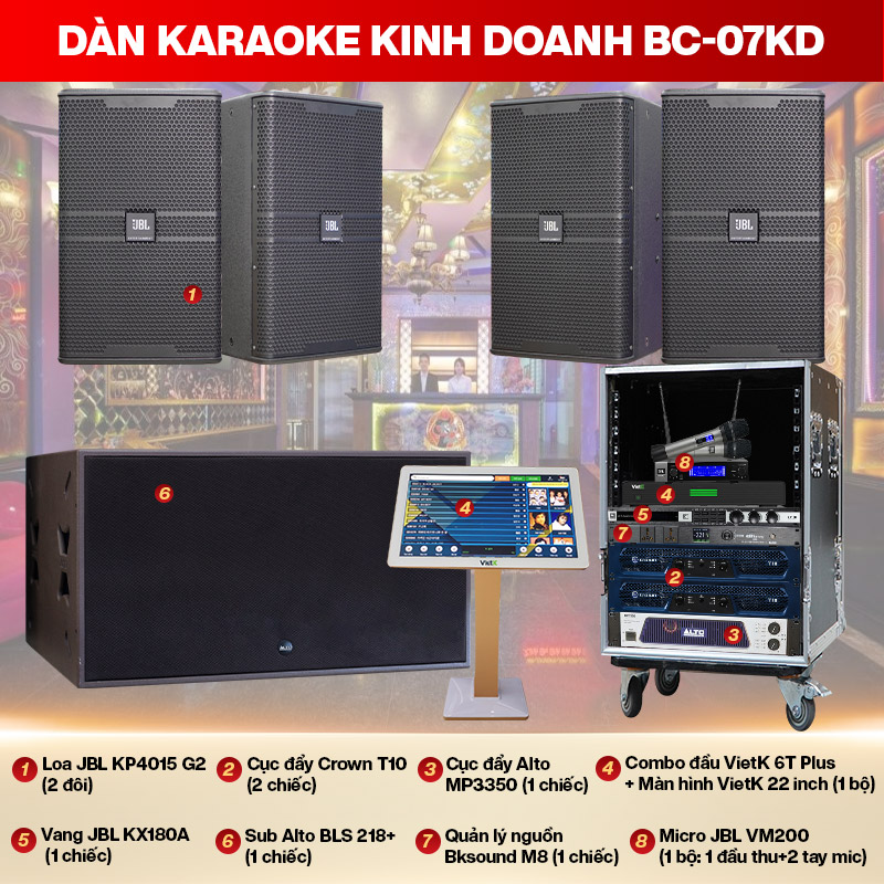 D&agrave;n karaoke kinh doanh BC-07KD