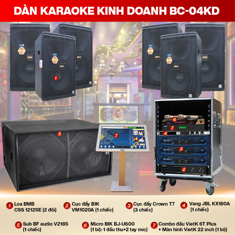 D&agrave;n karaoke kinh doanh BC-04KD