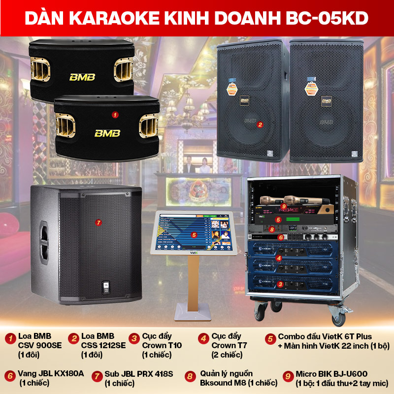 D&agrave;n karaoke kinh doanh BC-05KD
