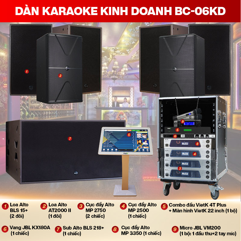 D&agrave;n karaoke kinh doanh BC-06KD