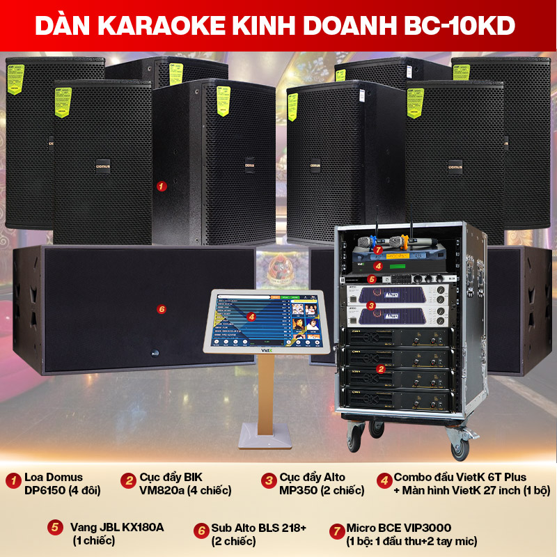D&agrave;n karaoke kinh doanh BC-10KD