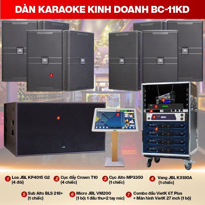 D&agrave;n karaoke kinh doanh BC-11KD