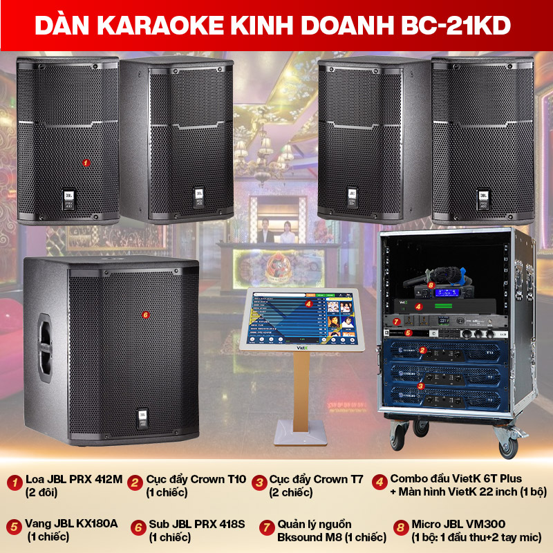 D&agrave;n karaoke kinh doanh BC-21KD