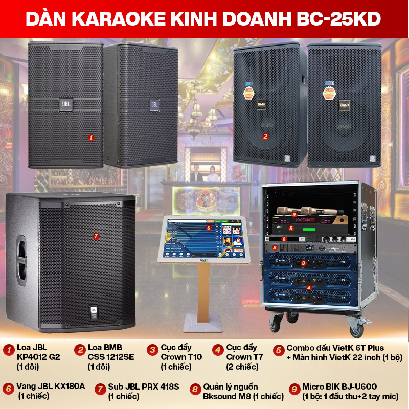 D&agrave;n karaoke kinh doanh BC-25KD
