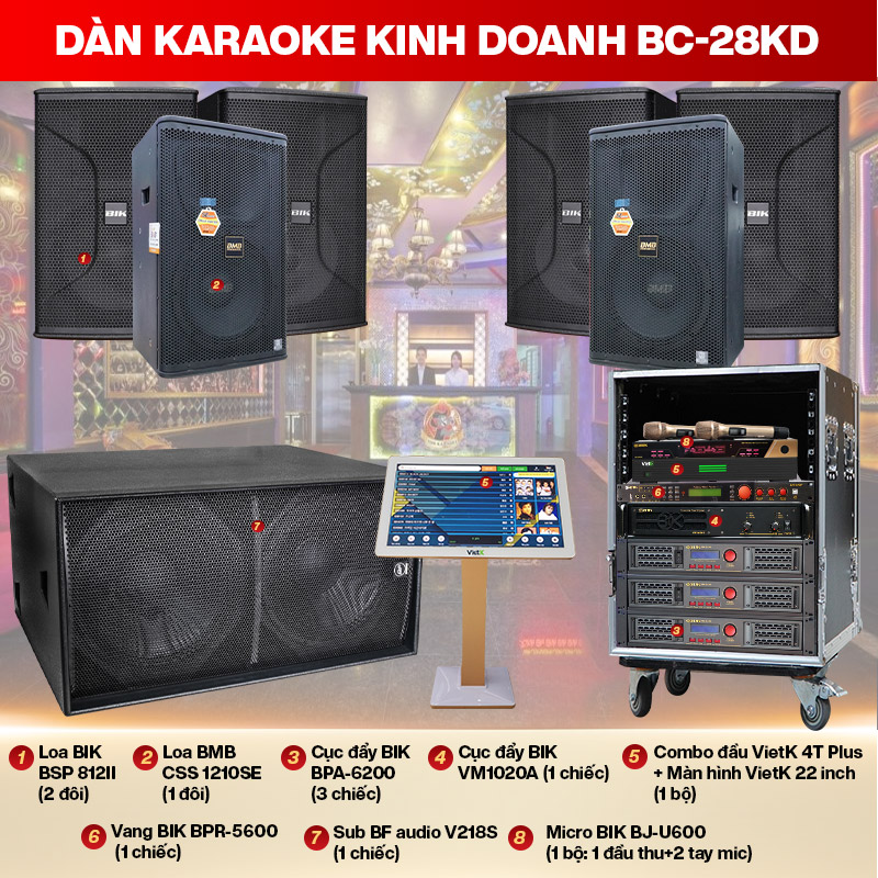 D&agrave;n karaoke kinh doanh BC-28KD