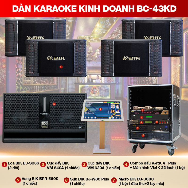 D&agrave;n karaoke kinh doanh BC - 43KD