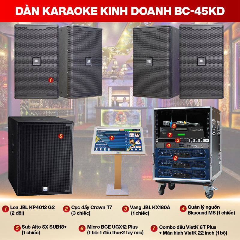 D&agrave;n karaoke kinh doanh BC-45KD