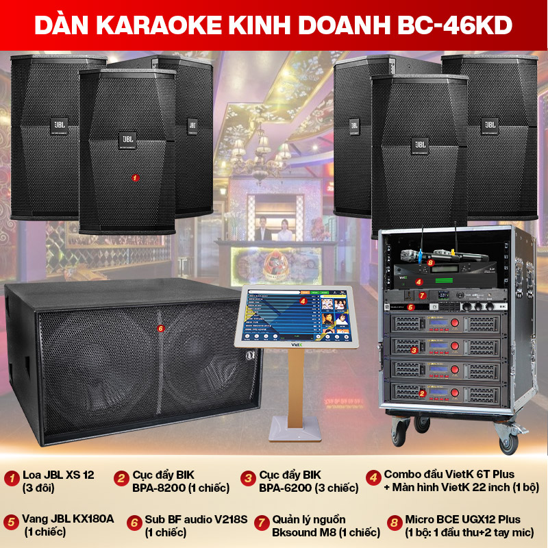 D&agrave;n karaoke kinh doanh BC-46KD