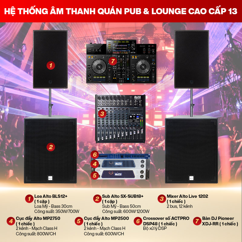 Hệ thống &acirc;m thanh qu&aacute;n PUB & Lounge cao cấp 13