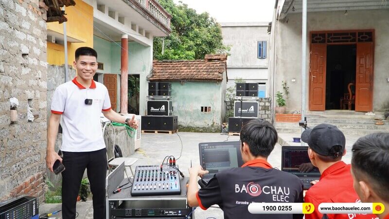 Lắp đặt d&agrave;n Line Array Actpro trị gi&aacute; gần 130&nbsp;triệu cho anh Ho&agrave;n ở H&agrave; Nam (Actpro KR210,&nbsp;Actpro KR28,&nbsp;QD4.13,&nbsp;FP14000,&nbsp;DSP48...)