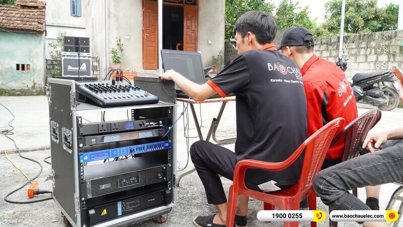Lắp đặt d&agrave;n Line Array Actpro trị gi&aacute; gần 130&nbsp;triệu cho anh Ho&agrave;n ở H&agrave; Nam (Actpro KR210,&nbsp;Actpro KR28,&nbsp;QD4.13,&nbsp;FP14000,&nbsp;DSP48...)