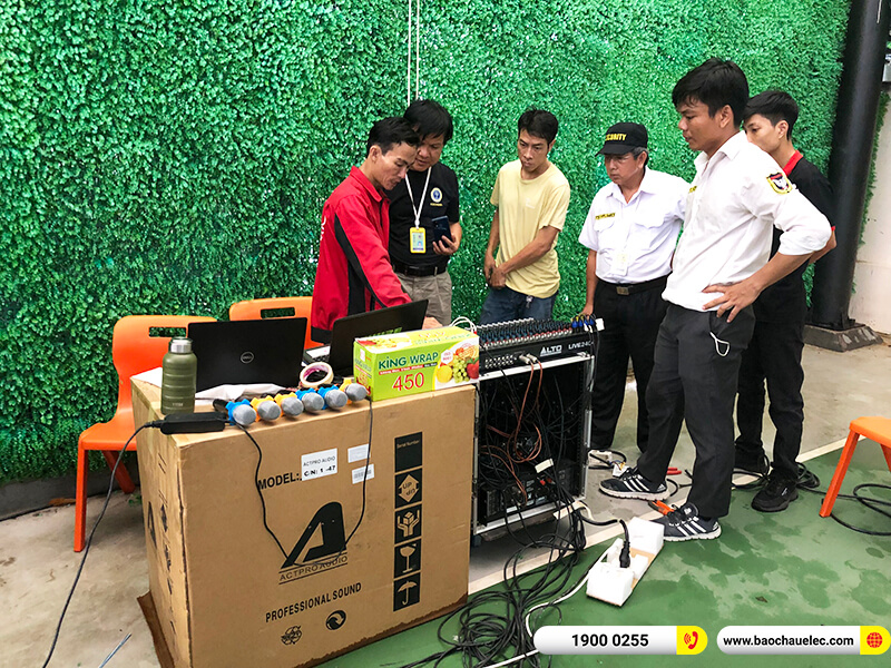 Lắp đặt dàn Line Array Actpro cho công ty TNHH Ngôi trường em ở TPHCM ( Active Actpro A2 Suit từ Neo, BKSound M8, ASD 4080, BLS 12M, MP 2500)