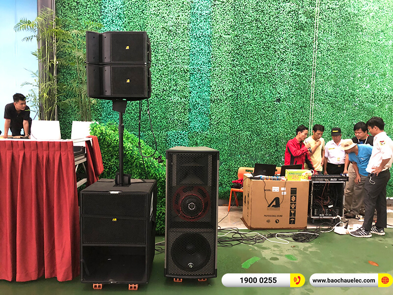 Lắp đặt dàn Line Array Actpro cho công ty TNHH Ngôi trường em ở TPHCM ( Active Actpro A2 Suit từ Neo, BKSound M8, ASD 4080, BLS 12M, MP 2500)