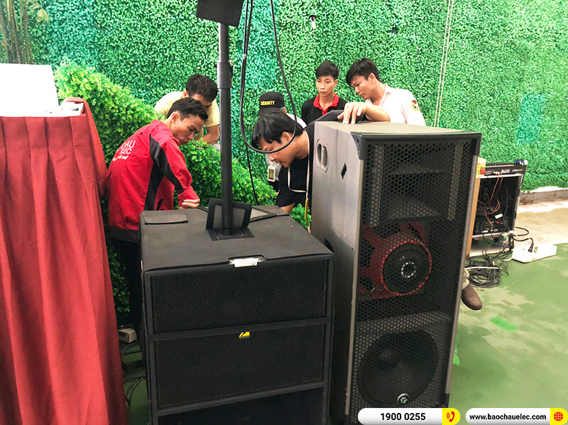 Lắp đặt dàn Line Array Actpro cho công ty TNHH Ngôi trường em ở TPHCM ( Active Actpro A2 Suit từ Neo, BKSound M8, ASD 4080, BLS 12M, MP 2500)