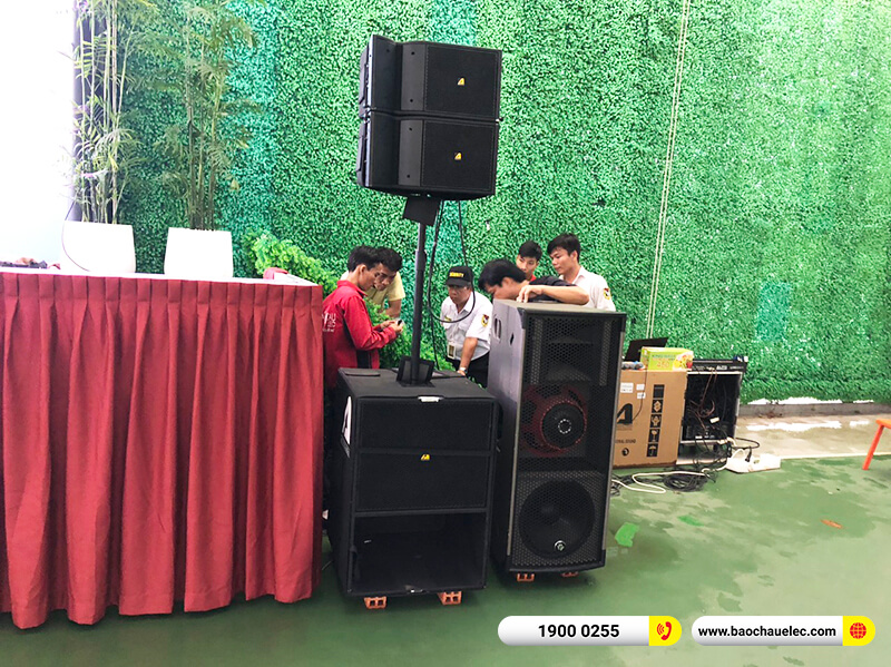 Lắp đặt dàn Line Array Actpro cho công ty TNHH Ngôi trường em ở TPHCM ( Active Actpro A2 Suit từ Neo, BKSound M8, ASD 4080, BLS 12M, MP 2500)