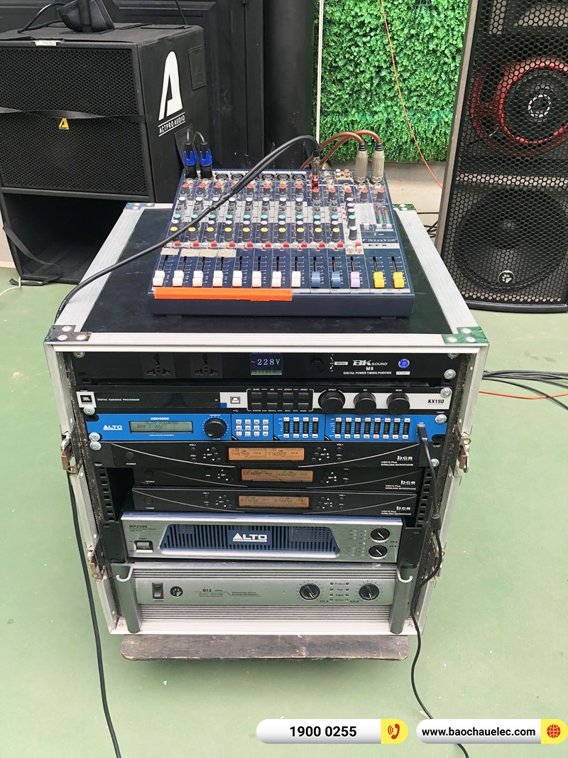 Lắp đặt dàn Line Array Actpro cho công ty TNHH Ngôi trường em ở TPHCM ( Bộ Loa Line Array Active Actpro A2 Suit từ Neo, BKSound M8, Alto ASD 4080, Alto BLS 12M, Alto MP 2500)