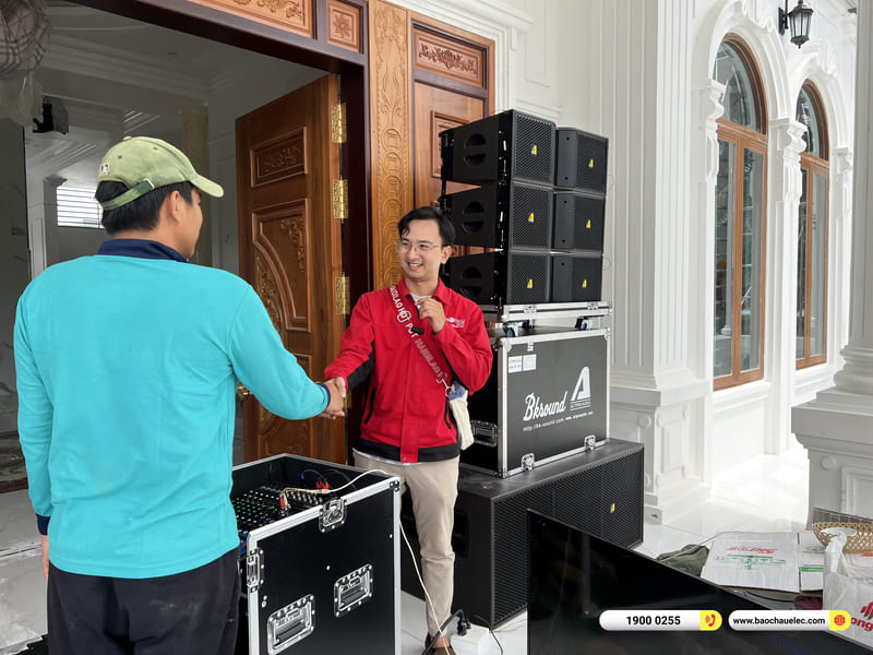 Lắp đặt dàn Line Array Actpro sự kiện, đám cưới hơn 175tr cho anh Phú ở Kiên Giang (Actpro KR210, Actpro KR28, FP14000, QD4.13, MG12XU, DSP48,…)