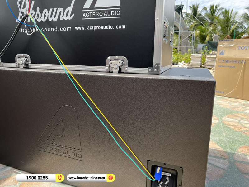 Lắp đặt dàn Line Array Actpro sự kiện, đám cưới hơn 175tr cho anh Phú ở Kiên Giang (Actpro KR210, Actpro KR28, FP14000, QD4.13, MG12XU, DSP48,…)