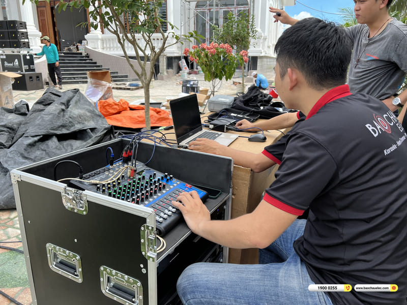 Lắp đặt dàn Line Array Actpro sự kiện, đám cưới hơn 175tr cho anh Phú ở Kiên Giang (Actpro KR210, Actpro KR28, FP14000, QD4.13, MG12XU, DSP48,…)