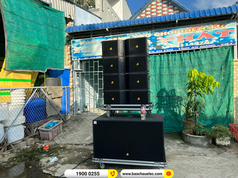Lắp đặt dàn Line Array Actpro sự kiện, đám cưới 232tr cho anh Trãi ở An Giang (Actpro KR210, Actpro T221F, FP10000Q, FP14000, Alto TS312,…)