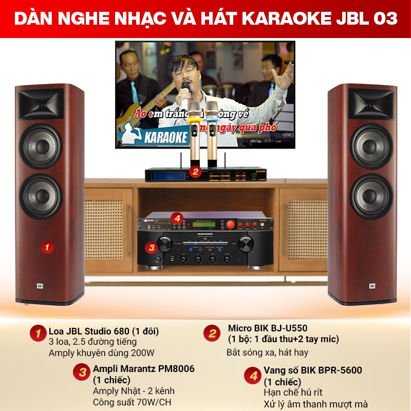 D&agrave;n Nghe nhạc v&agrave; H&aacute;t karaoke JBL 03