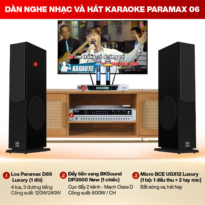 D&agrave;n Nghe nhạc v&agrave; H&aacute;t karaoke Paramax 06