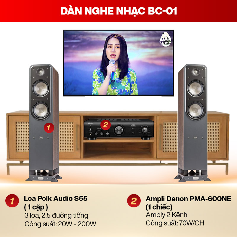 dàn âm thanh nghe nhạc BC-01