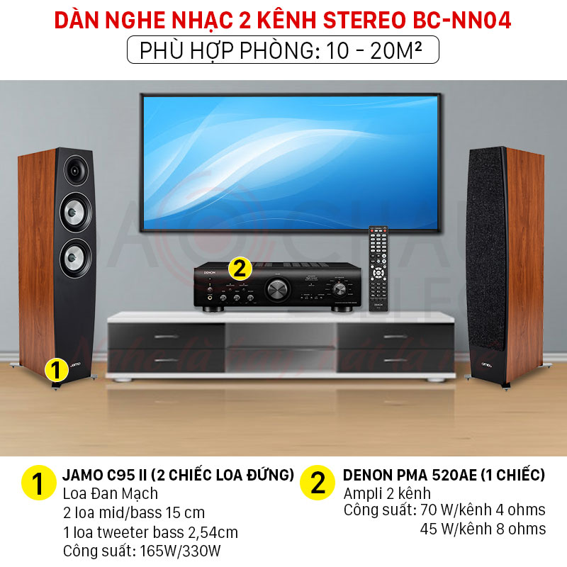 D&agrave;n nghe nhạc 2 k&ecirc;nh Stereo BC-NN04 ch&iacute;nh h&atilde;ng, gi&aacute; tốt