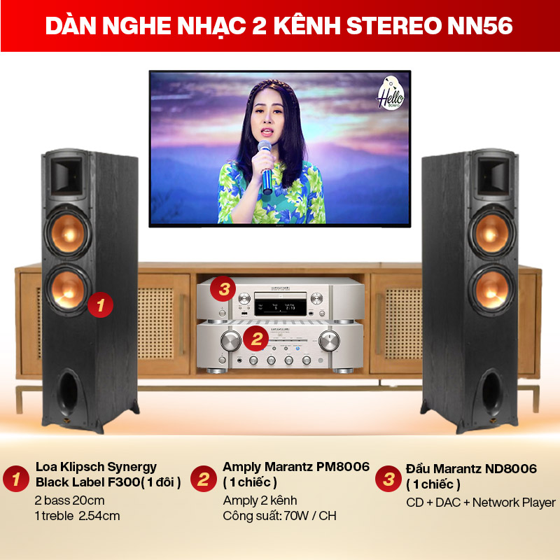 D&agrave;n nghe nhạc 2 k&ecirc;nh Stereo NN56