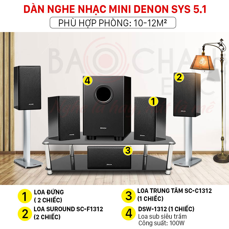 D&agrave;n loa minin denon &acirc;m thanh 5.1 gi&aacute; rẻ