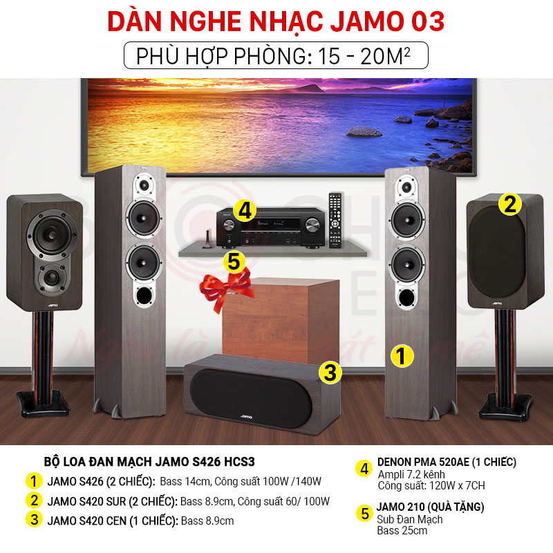 Dàn nghe nhạc jamo 03 giá rẻ nhất