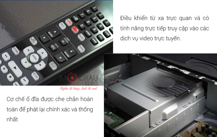 Đầu Denon DBT-1713UD được trang bị 1 điều khiển từ xa