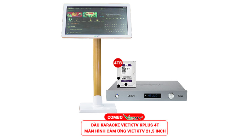 Combo Đầu Việt KTV Plus 4T + Màn Việt KTV 21 inch 