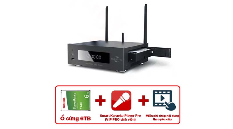 Combo karaoke + xem phim Dune HD Pro Vision 4K Solo (All in one) – HDD 6TB