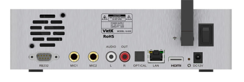 Mặt sau Đầu Karaoke ViệtK S500 6TB