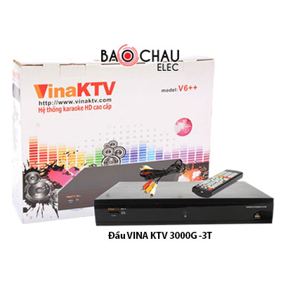 Đầu karaoke VinaKTV 3000G-3T hiện đại, ch&iacute;nh h&atilde;ng, gi&aacute; rẻ nhất thị trường 
