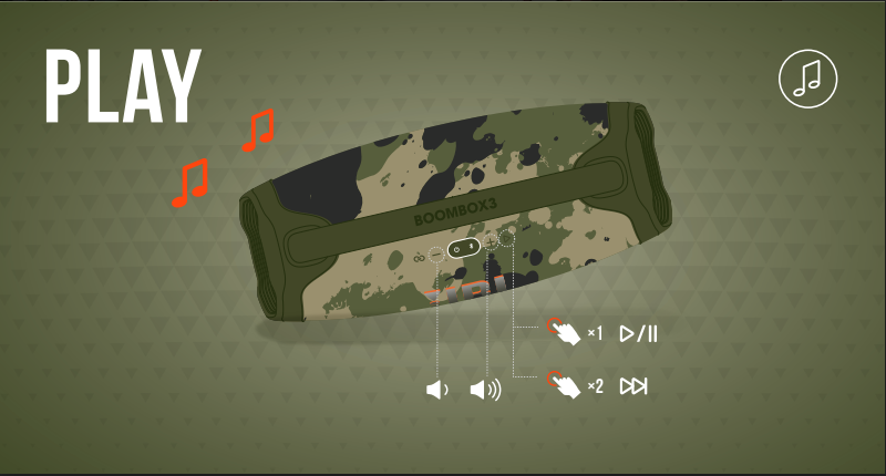 điều khiển b&agrave;i h&aacute;t loa jbl boombox 3