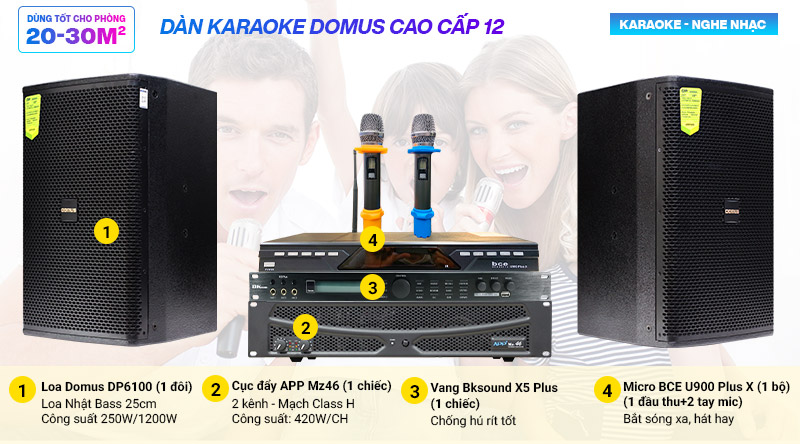 Dàn karaoke cao cấp Domus 12