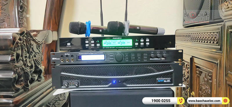 Lắp đặt dàn karaoke trị giá gần 30 triệu cho anh Sơn tại Long Biên (BIK BS 999X, Bksound X5 plus, APP MZ-66,  BKSound SW512-B…)