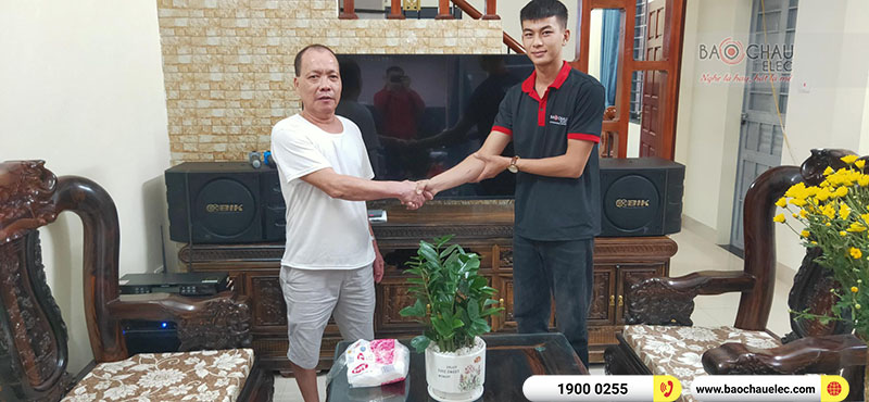 Lắp đặt dàn karaoke trị giá gần 30 triệu cho anh Sơn tại Long Biên (BIK BS 999X, Bksound X5 plus, APP MZ-66,  BKSound SW512-B…)